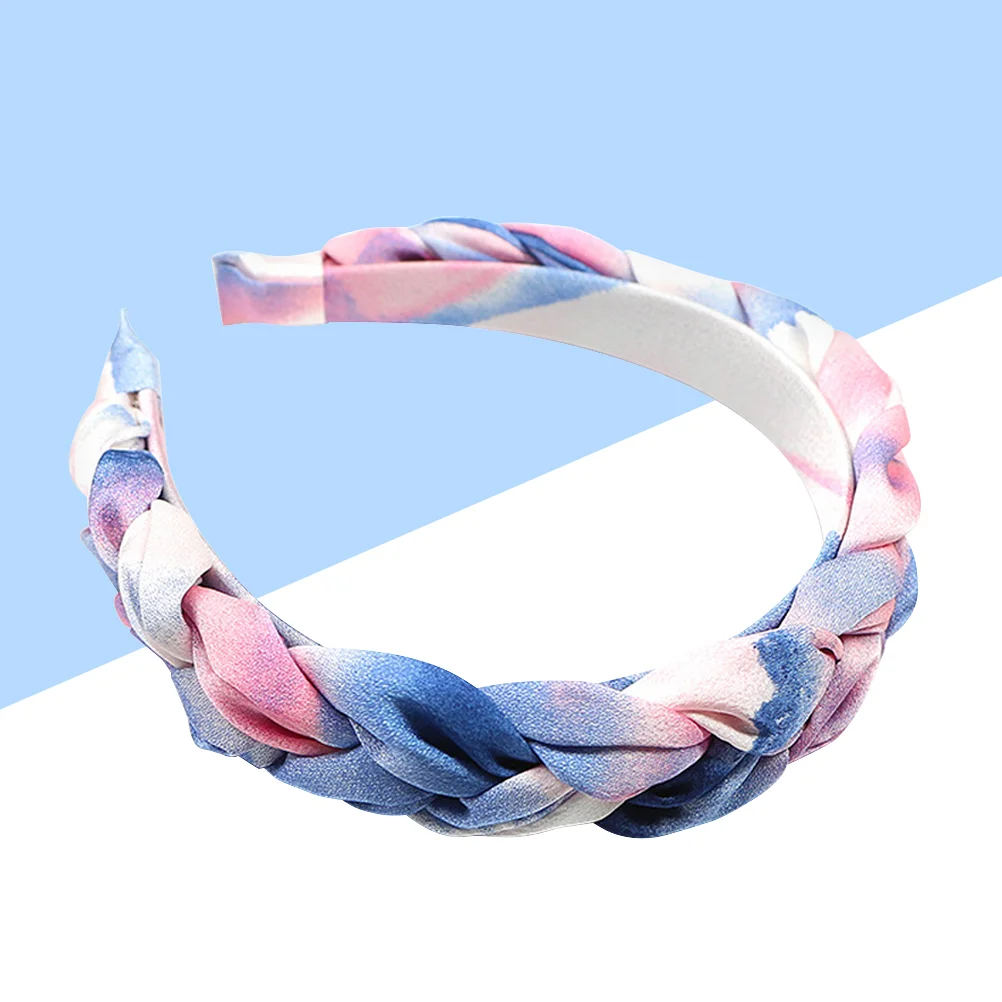 

Braided Hair Creative Hair Band Women Headband All-match Hair Accessories Hair Decoration (Pink Series)