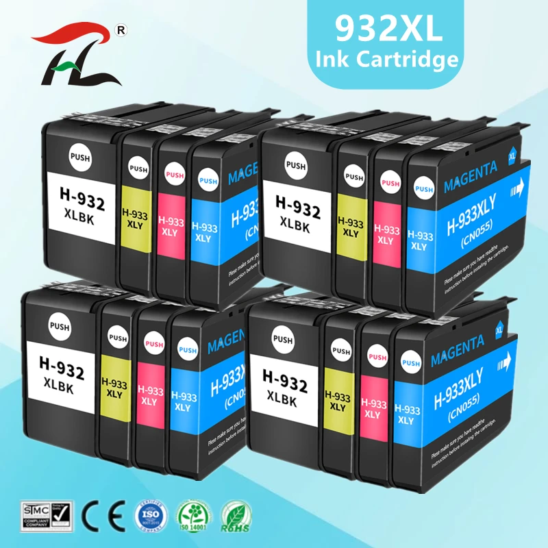 

16PK 932XL 933XL Ink Cartridge for HP932XL HP933XL HP 932XL 932 933 for hp Office jet 6100 6600 6700 7110 7610 7612 printer