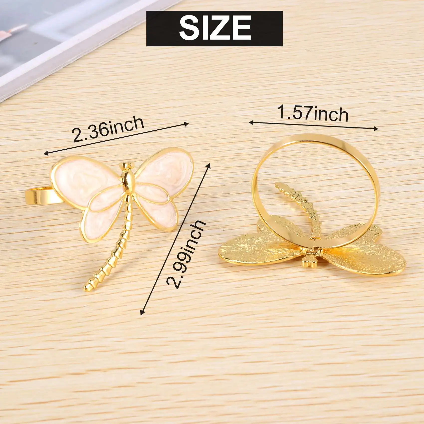 Набор из 4 предметов золотистый держатель стрекозы используется для свадебного