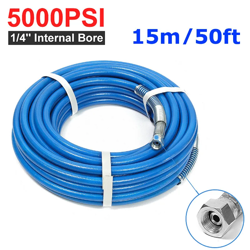 

15m Spray Hose Airless Hose 5000PSI High Pressure Pipe Airless Spray Gun Airless Paint Hose for Electric Water Spray Gun Sprayer