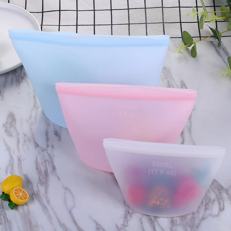 

Silicone Sealed Bags for Fresh-Keeping Meat, Freezer, Kitchen Fruit Organizer, Home Supplies