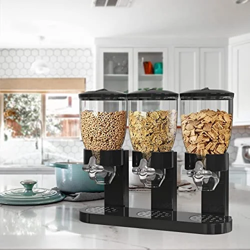 

Cereal Airtight Support Kitchen Portable Dry Separator Storage Dispenser Convenient Food Food For Container Operation Dispenser