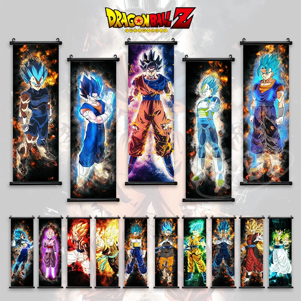 Dragon Ball Hot Blooded Anime Posters Canvas Characters Interior Painting Home Decor Pictures Printed  For Living Room Wall Art