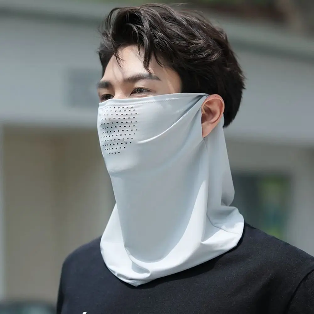 

Face Scarves Neck Wrap Cover Sun Proof Bib UV Protection Face Cover Neck Wrap Cover Sunscreen Face Scarf Ice Silk Mask