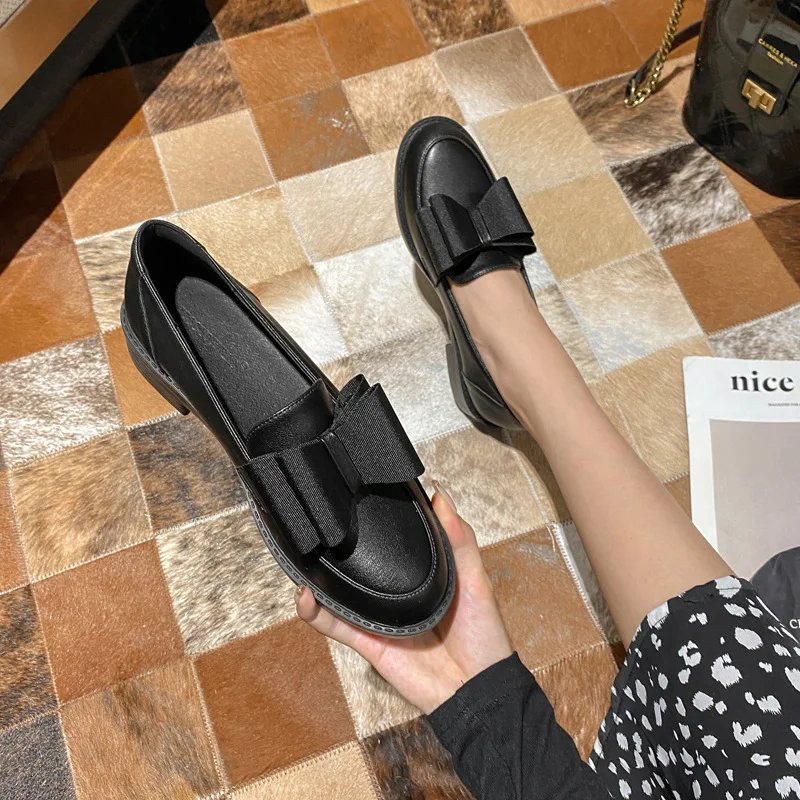 Women's Flat Shoes British Style Ladies Shoes Loafers Women Black Platform Shoes Professional Work Shoes Mujer Mary Jane Shoes
