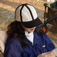 summer fashion personality blackwhite splicing man woman motion outdoors breathable comfort adjustable hip hop duck cap sun hat