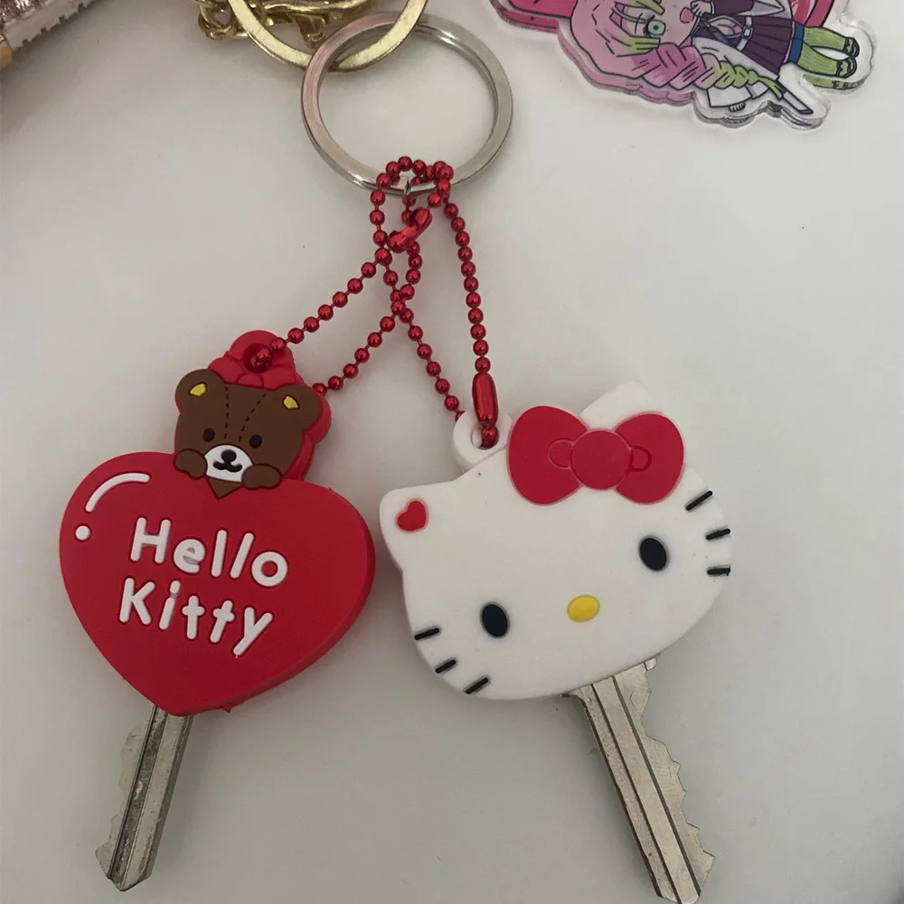 

2 шт./компл. Kawaii Sanrios Hello Kittys My Melody мультфильм Милая Аниме Кукла силиконовый чехол подвеска на рюкзак брелок Детские Подарочные игрушки