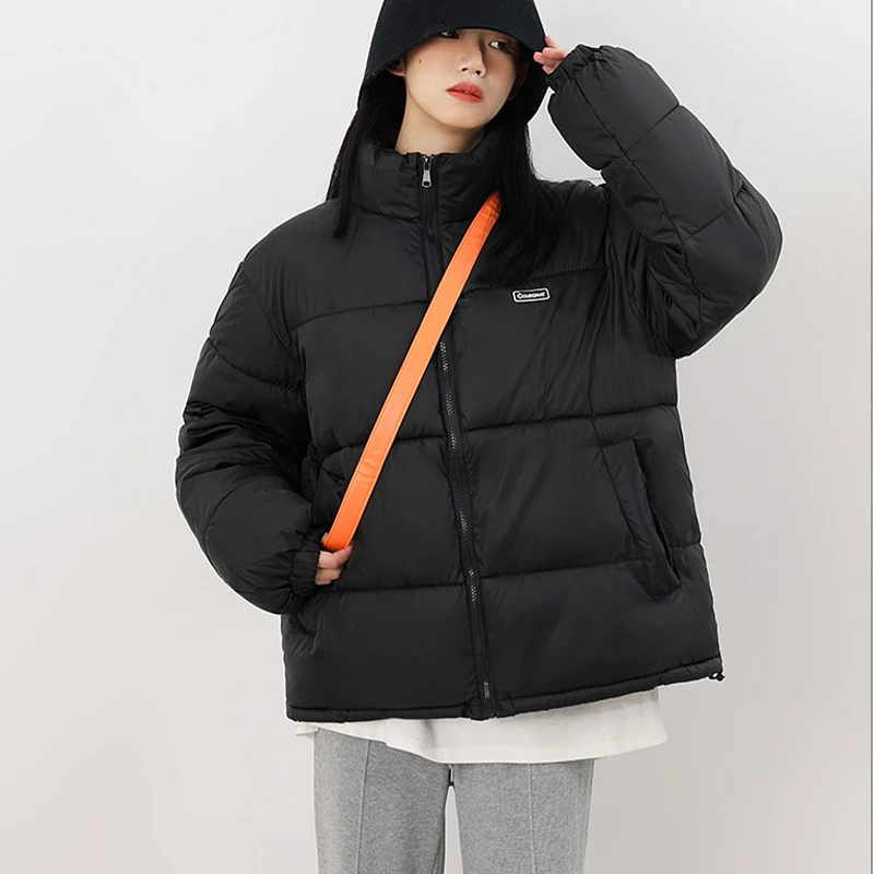 Winter 2022 Solid Parka Loose All-match Long-sleeved Women's Warm Down Jacket Fashion Casual Ladies Thick Outerwear New