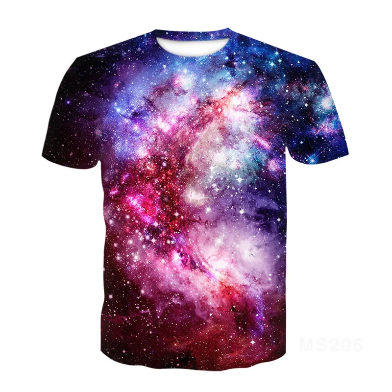 

Футболка мужская с коротким рукавом, топ с 3D звездным принтом, модная уличная одежда в стиле Харадзюку, лето