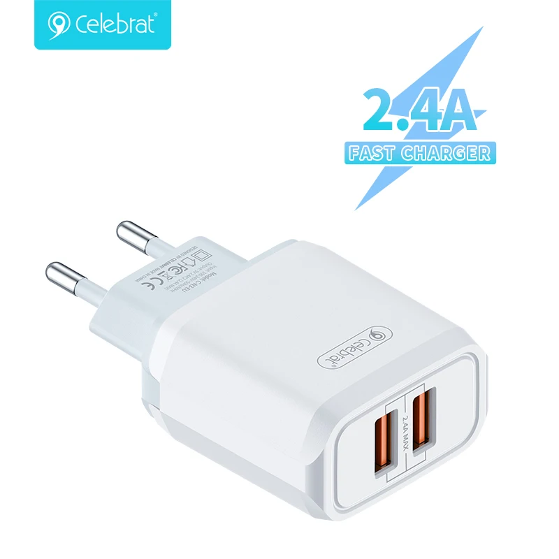 

2.4A MAX 2 USB C Fast Charger Cell Phone For Huawei Xiaomi Oppo Iphone 11 12 13 Pro Mobile Phones Charging Celebrat C-N3