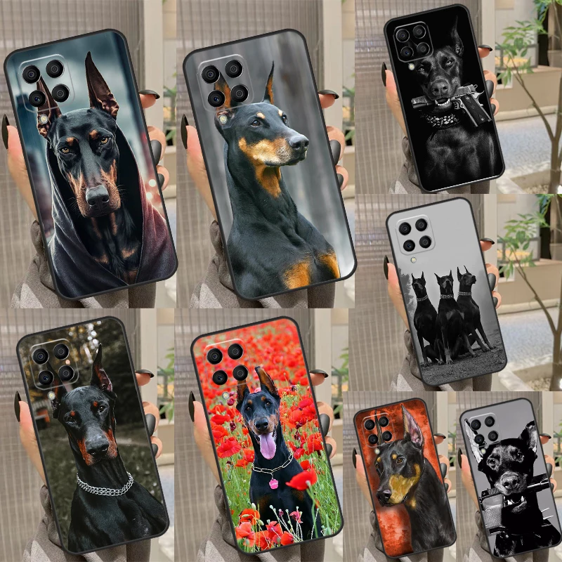 Чехол с таксой Doberman для Samsung Galaxy M21 M23 M33 M53 M12 M32 M52 M13 M20 M11 M51 M14 M34 M54 M30s