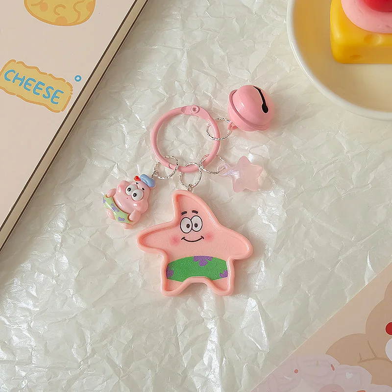 Фото Kawaii Губка Боб Квадратные Штаны Большая Звезда Брелок Милая Девушка Сердце Исследование Кулон На День Рождения Лучший Друг Подарок Аксессуары №3