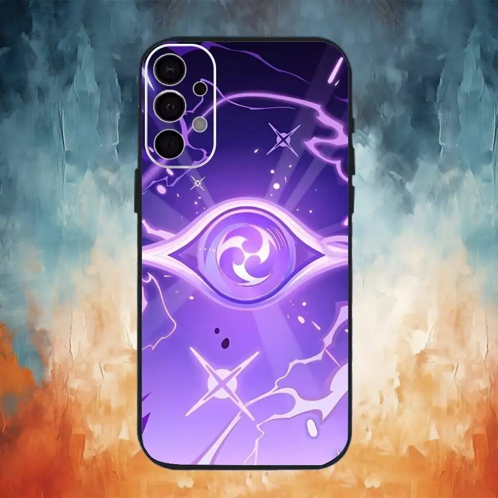 Фото Чехол для телефона G-Genshin Impact Genius Invokation TCG с изображением карт, для Samsung S26,25,24,23,22,21,20,30,Ultra,Plus,Fe,Lite, черный корпус №4