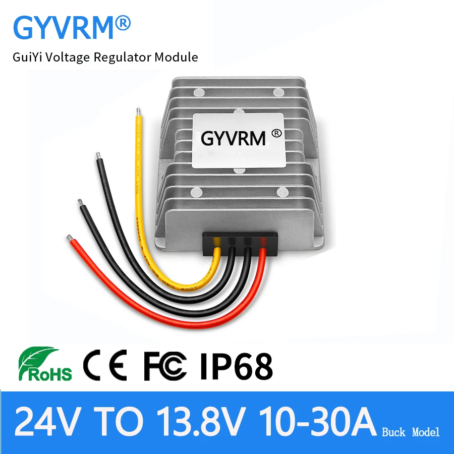 

24V to 13.8V 10A 15A 20A 25A 30A Step Down DC-DC Converter Buck Regulator Voltage Reducer 13.8V Transformer for Cars CE RoHS