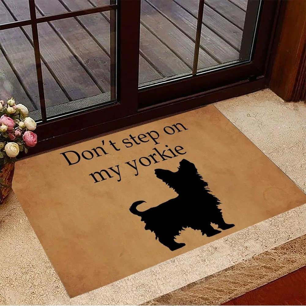 

CLOOCL Don't Step My Yorkie Doormat Fun Welcome Mat Sayings for Yorkie Dog Owner Gift Ideas 3D Home Decor Doormat Drop Shipping