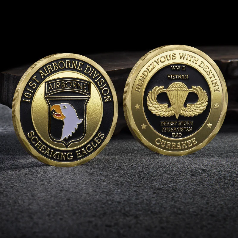

Трехмерный рельефный окрашенный металлический памятный медальон из США, военные монеты, золотые монеты, вызов коллекционные монеты