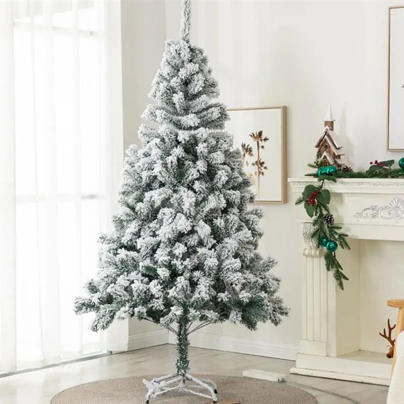 

60cm Artificial Christmas Tree Flocking Snow Pine Tree White Snowflake Xmas New Year Party Decoration Navidad