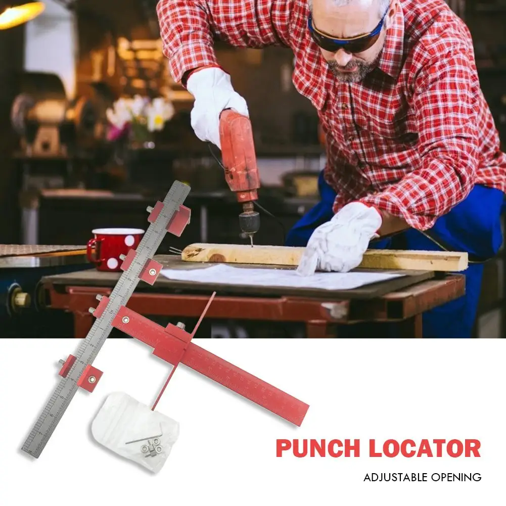 

Multi-functional Hole Locator Aluminum Alloy Plastic and Stainless Steel Drill Guide Adjustable Furniture Punching Tool