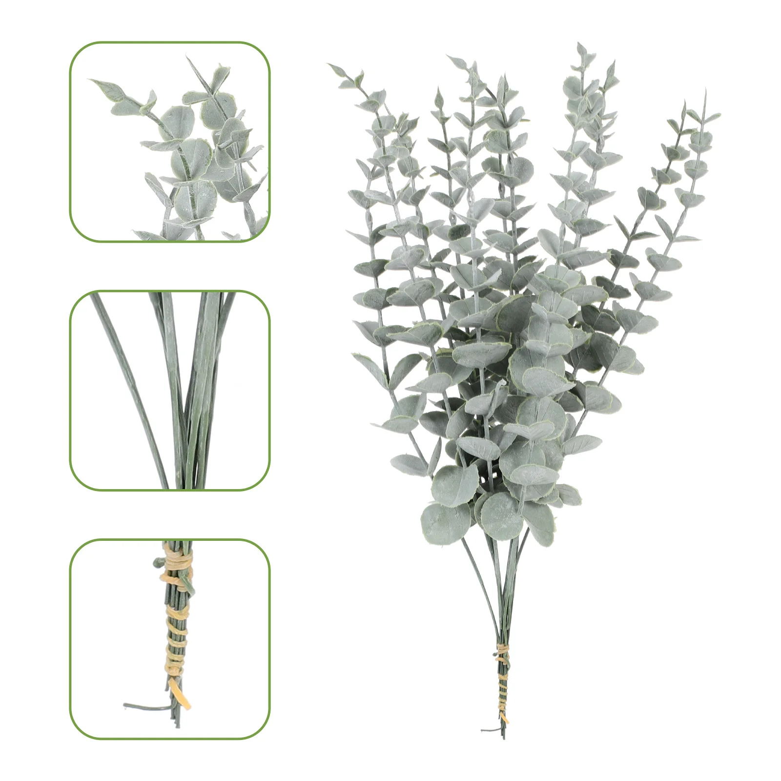 

Leaves Eucalyptus Fake Bouquet Artificial Stems Flower Leaf Wedding Floral Greenery Picks Greendecor Vase Simulation