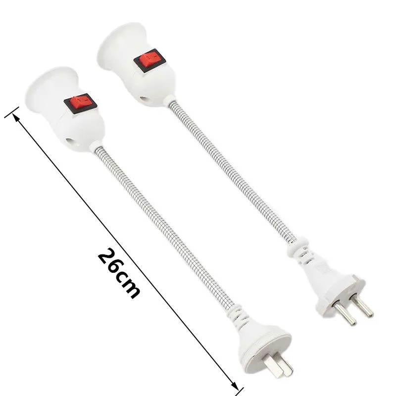 

E27 Socket Lamp Bulb Holder Light Socket With Switch EU US Plug Lamp Holder Energy Saving LED Table Lamp Led Base