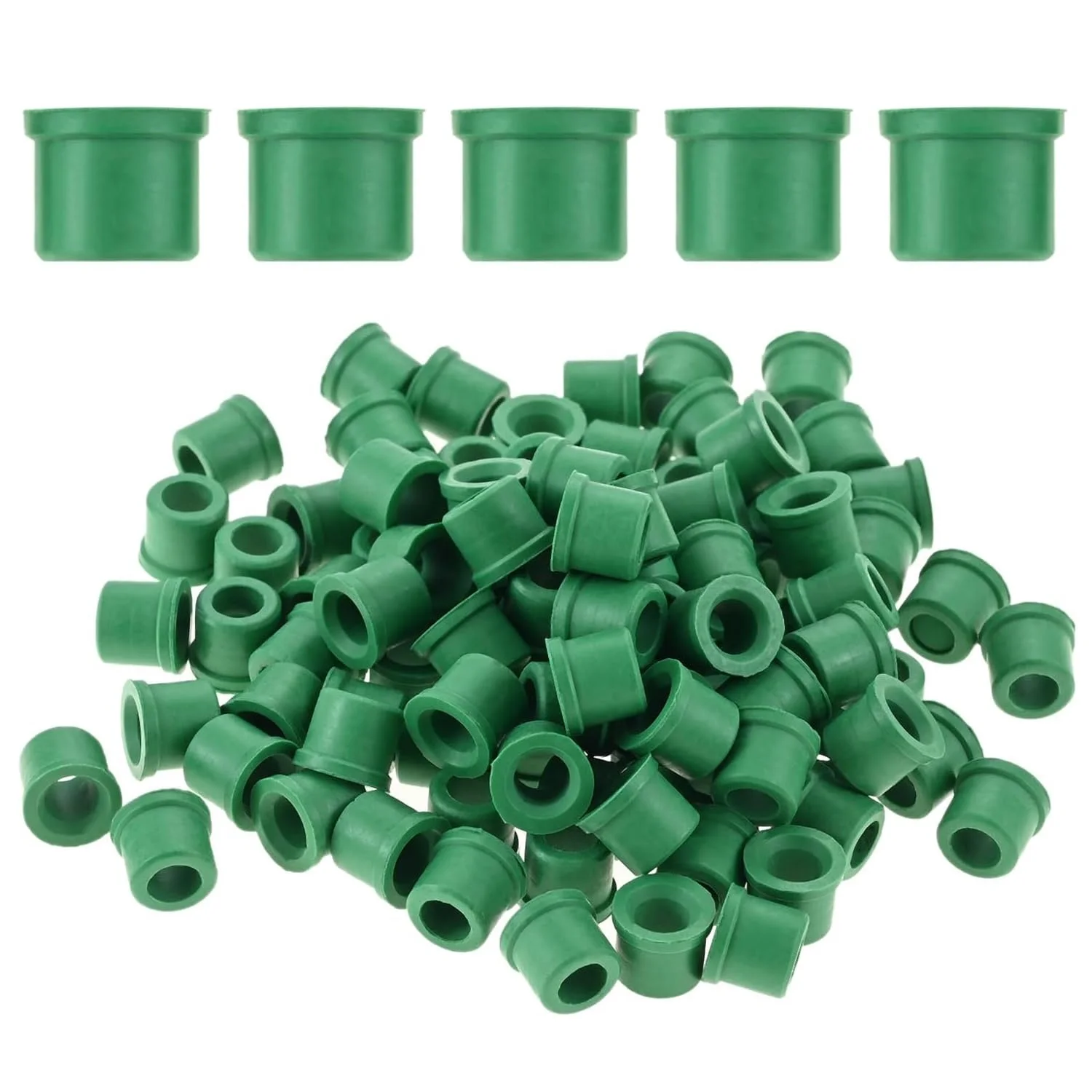 100 шт., зеленые 1/4 дюйма, быстроразъемные прокладки для зарядки, уплотнительная прокладка для шланга HVAC, резиновое уплотнительное кольцо для коллектора, ремонтный комплект для R410A/R134A