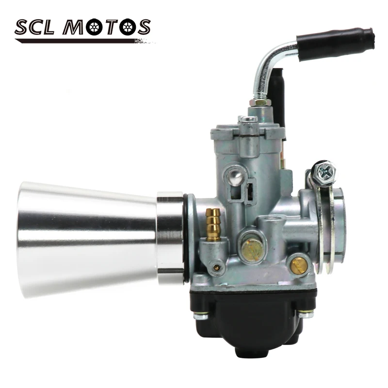 

SCL MOTOS Motorcycle Carburetor PHBG AD with Silver Air Cup Autocycle PHBG AD Carburetor with Air Funnel Set 17.5mm 19.5mm 21mm