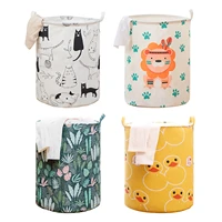 1pc clothing laundry baskets for home bathroom cat print save space household supplies toy storage box laundry bucket 40x50cm