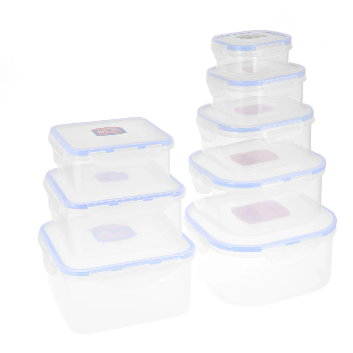 

8 Pcs Plastic Mini Fresh-care Eco-Friendly Food Storage Container (5 in 1 Kit + 3 in 1 Kit)