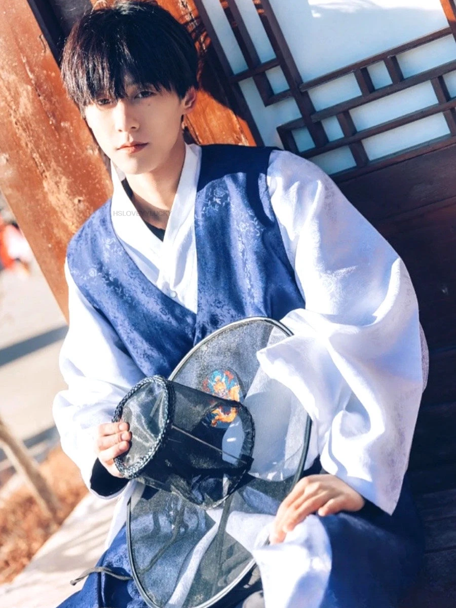 Корейский ханбок традиционный корейский стиль свадебный костюм атласная