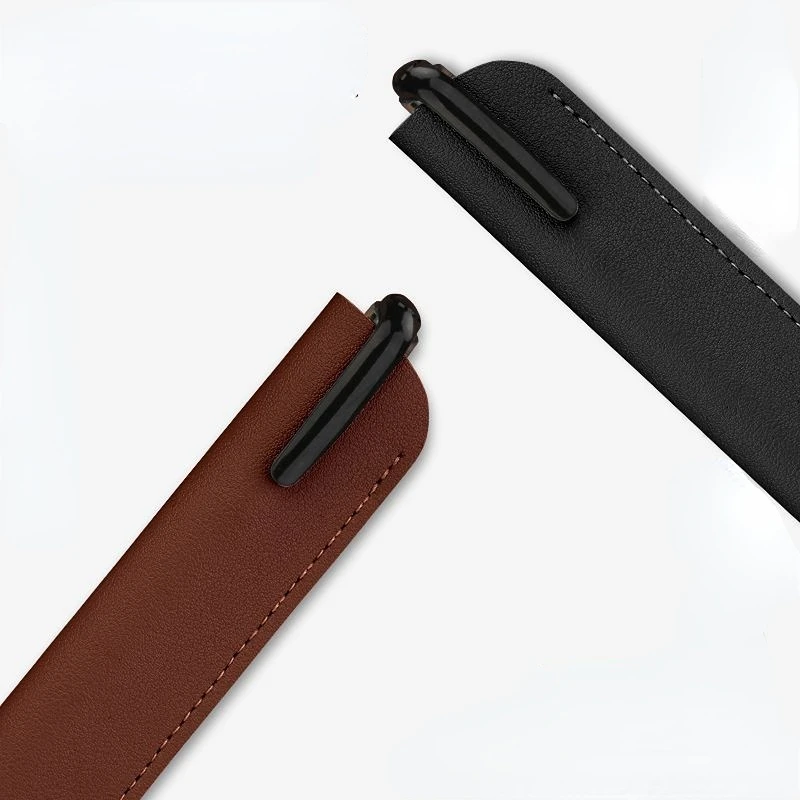 

2Pcs PU Leather Single Notebook Pen Sleeve Rubber Band Pencil Bag Pen Holder Protective Cover Student School Office Supplies