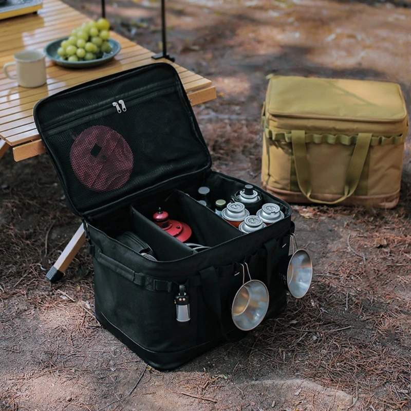 

Oxford-Cloth Camping Storage Bag Outdoor Tableware Bag Large Capacity Tote Picnics Travel Gadget Portable Oven Carry Bag