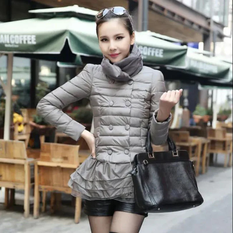 2023 Winter Women Down Cotton Jacket Parkas Double-Breasted casaco feminino Fashion Red Puffer Coats Female Coat Overcoat 4XL