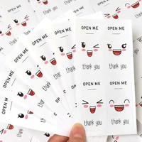 40 100pcspack cute open me stickers thanks your labels for small business packaging decor envelope gift seal shipping stickers