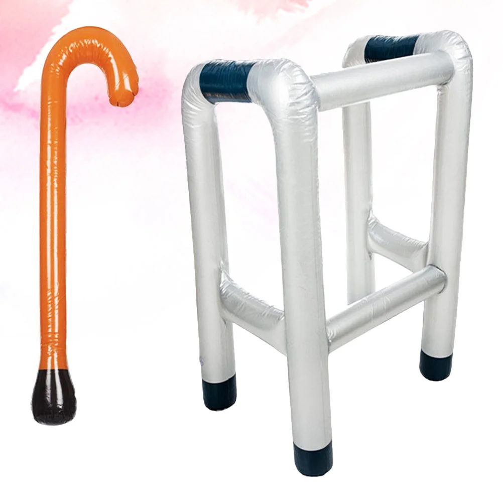 

2 Pcs Deguisement Halloween Inflatable Zimmer Frame Stick Cane Embellishments Décor