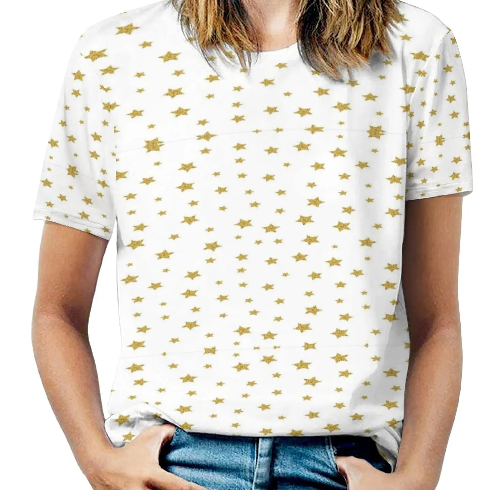 

Stars Pattern Illustration Creative Birthday Bachelorette Themed Prints T-shirt Harajuku T-shirts Creative Aactivity Competition