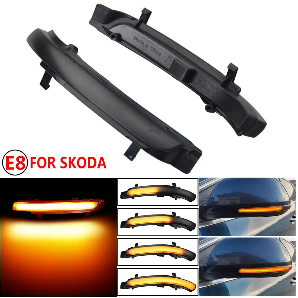 2 шт. динамический светодиодный поворотник для Skoda Octavia 2 MK2 II A5 SuperB B6 3T зеркало указателя поворота 2009 2010 2011 2012 мигалка стрелка