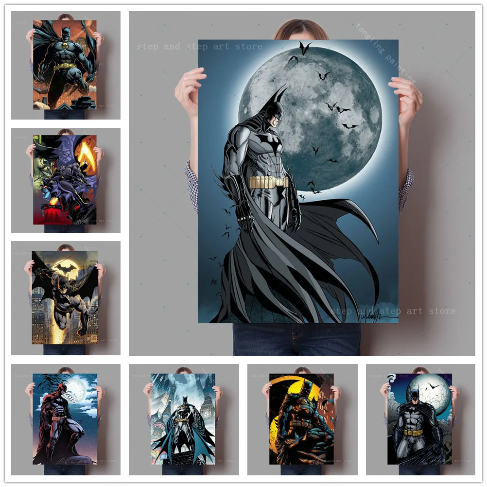 Bandai DC комикс Готэм-Сити Супергерой Темный рыцарь фотография на холсте печать