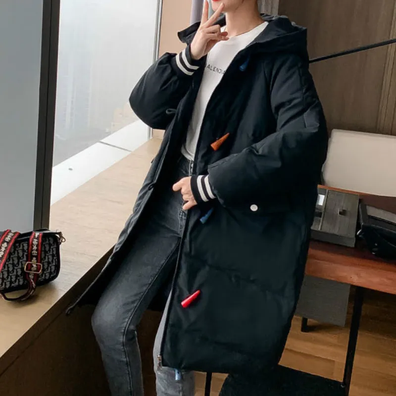 Women Winter Long Clause Jacket Padded Jackets Warmth Solid Oversized Loose Parkas Ladies Coats Hooded Young's Fashion Overcoat