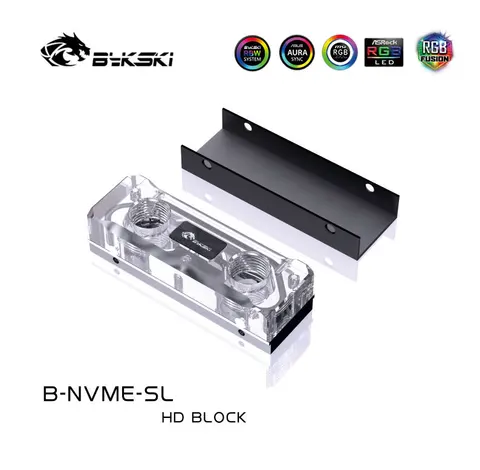 Блок SSD Bykski M.2, твердотельный диск, акриловый жесткий диск