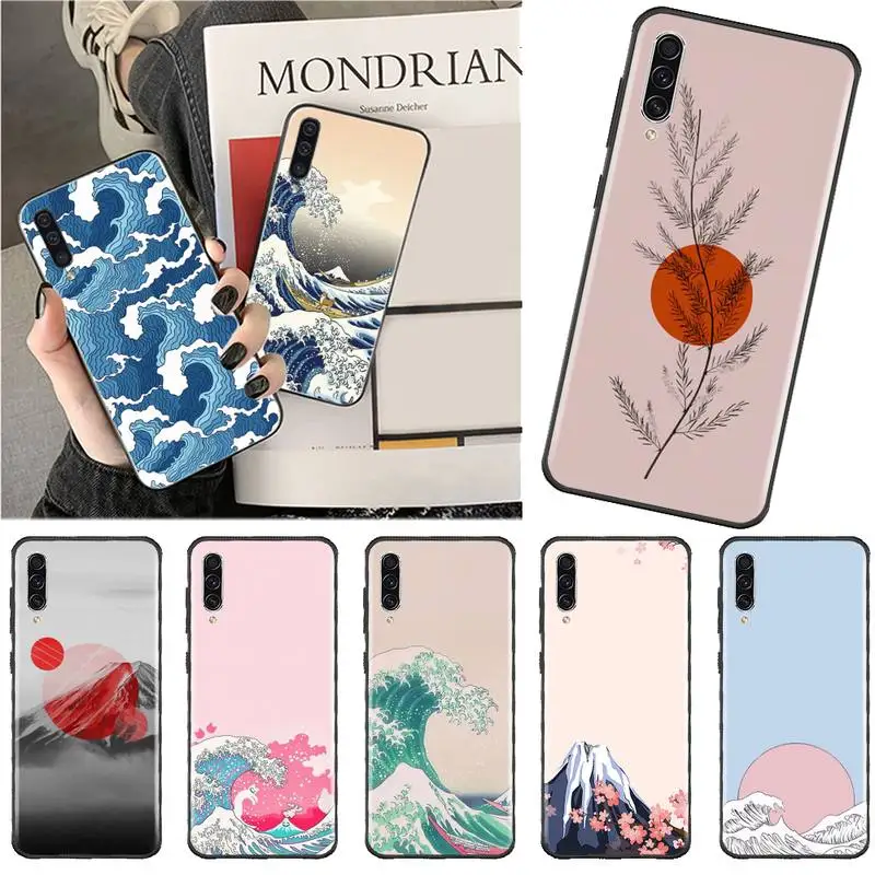 

Ocean Waves Japanese Phone Case For Samsung A40 A50 A51 A71 A20E A20S S8 S9 S10 S20 Plus note 20 ultra 4G 5G