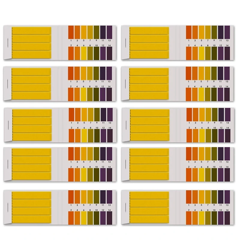 

10 упаковок тестовых индикаторов PH 1-14, 800 лакмусовая бумага, весы для проверки лимонного сока, молока, жидкого моющего средства в комплекте