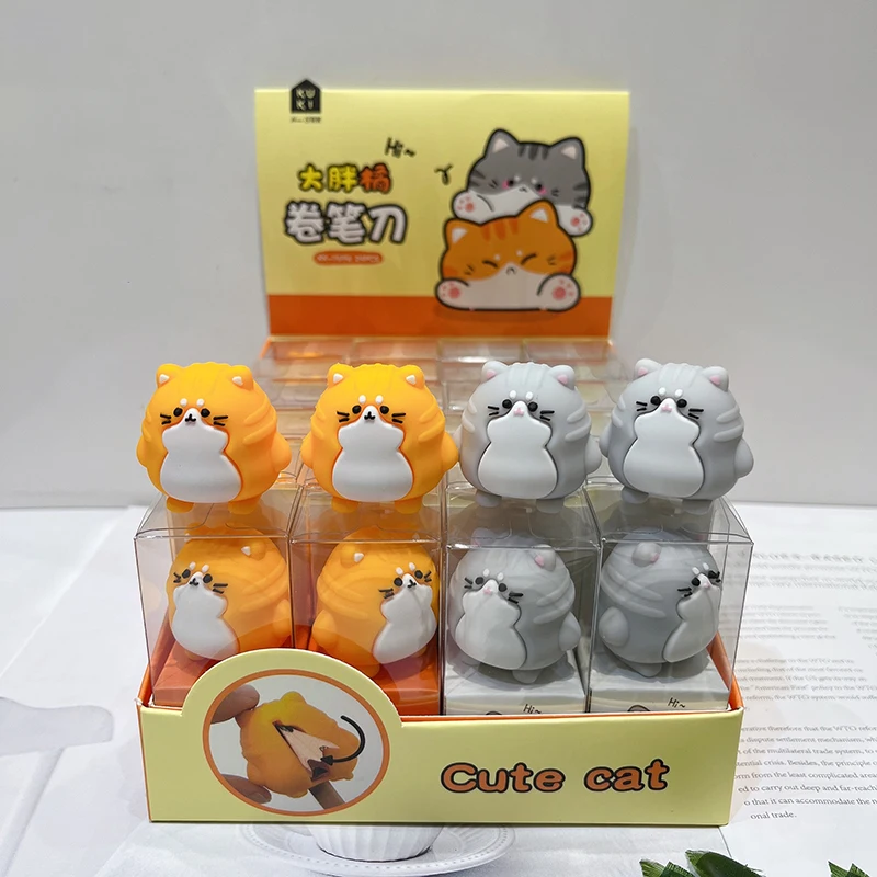 

Cute Cartoon Cat Pencil Sharpener Kawaii Single Hole Manual Pencil Cutter for School Korean Stationery Kids Gift Office Supplies