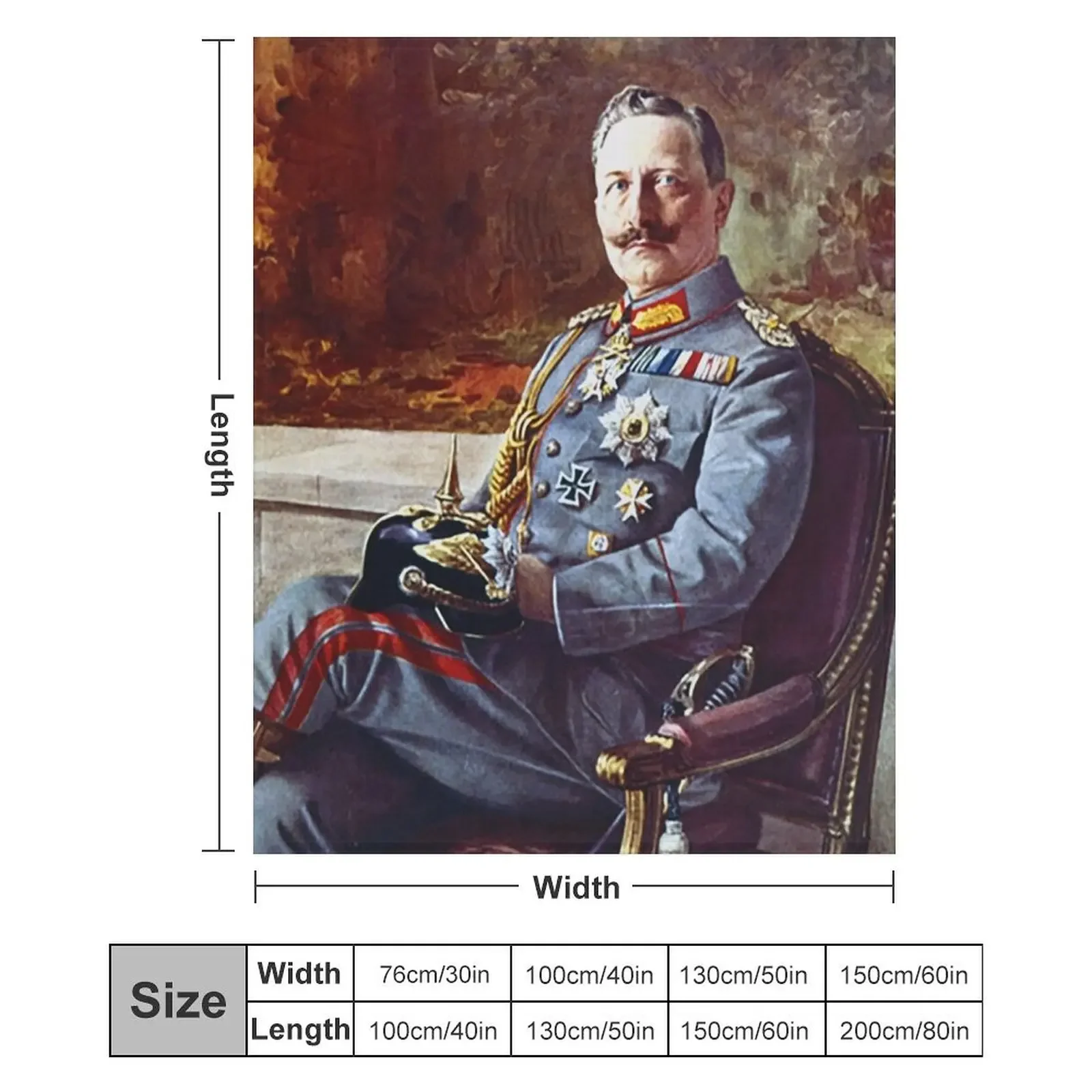 Одеяло с портретом Kaiser Wilhelm II 1914 года забавный подарок милые плед-одеяла
