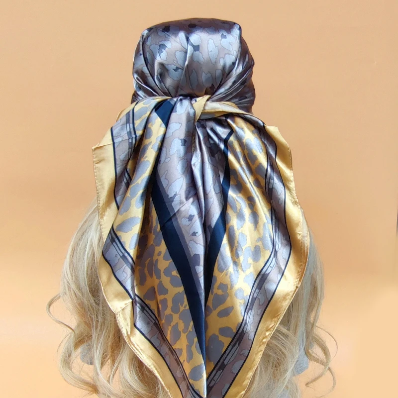 

Популярные солнцезащитные пляжные шали, новый дизайн, женский квадратный головной платок 2023, роскошный Шелковый Хиджаб 90x90 см, модные шарфы на все сезоны