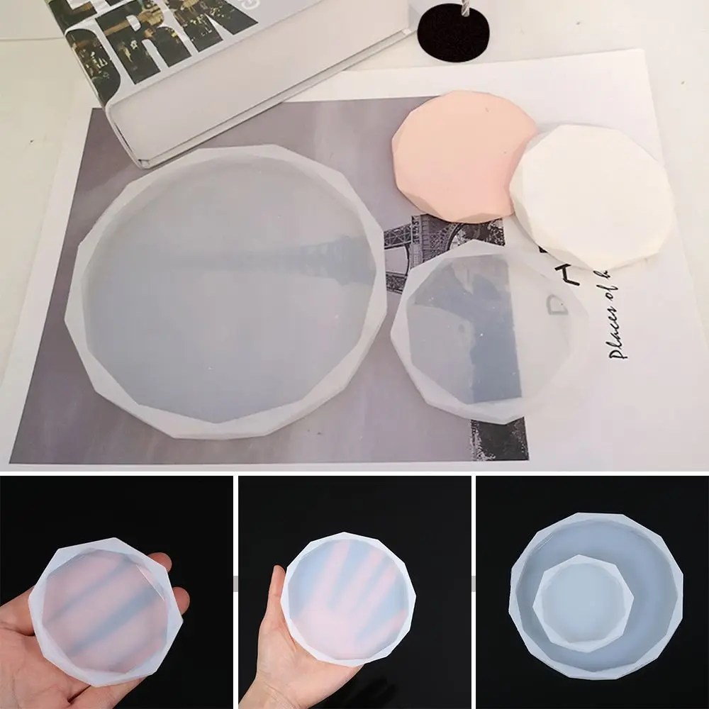 

Transparent UV Epoxy Round Tray Crystal Silicone Mould Resin Mold Jewelry Making Tools Wax Molds