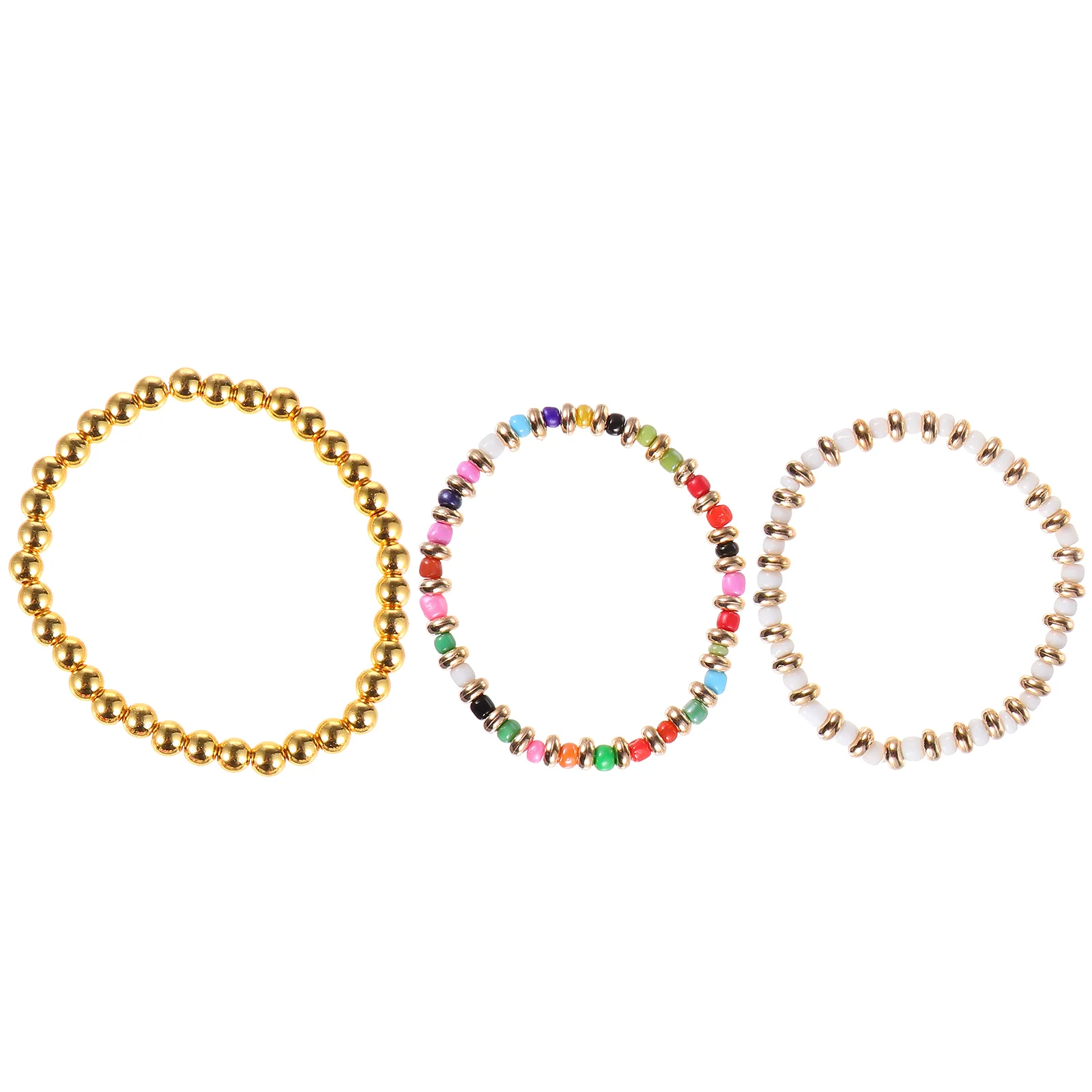 

3Pcs/Set Decorative Beaded Chain Christmas Bracelet Chic Wrist Ornament