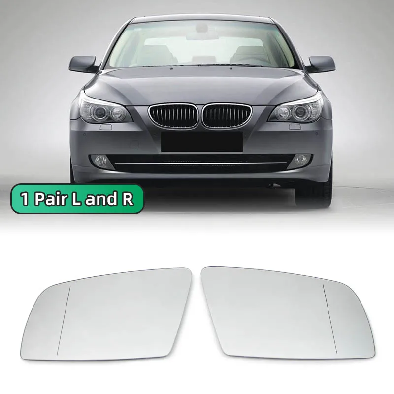

Для BMW 5 серии E60 E61 E63 E64 2003-2008 левое и правое боковое зеркало с подогревом стеклянное широкоугольное зеркало заднего вида