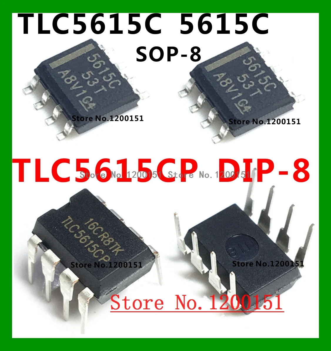 TLC5615 TLC5615C 5615C TLC5615CDR C5615C 5615I tlc5615atv SOP-8 TLC5615CP DIP-8