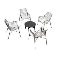 Outdoor iron tables and chairs courtyard open-air Cafe leisure simple negotiation suit