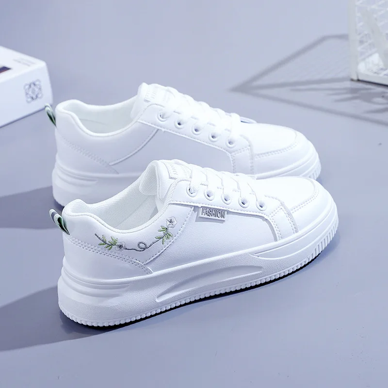 Small white shoes women's spring new all-match student thick-soled heightened sports European American Style Zapatos De Mujeres